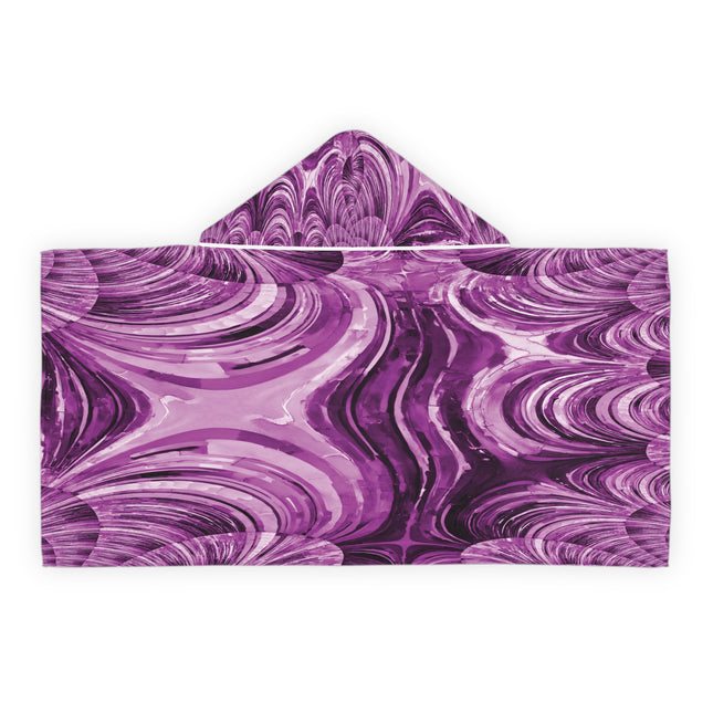 Uzi Spiral Powder Lavender Youth Hooded Towel, 24" x 48"