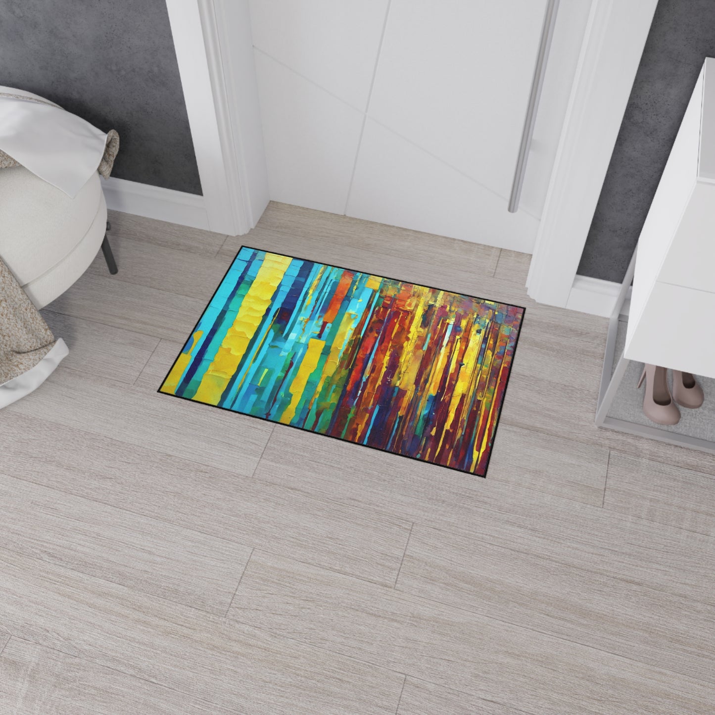 Striped Alpha 24" x 36" Heavy Duty Floor Mat