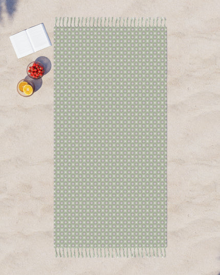 Olive Star-crossed Bodies Boho Beach Cloth, 38" × 81"