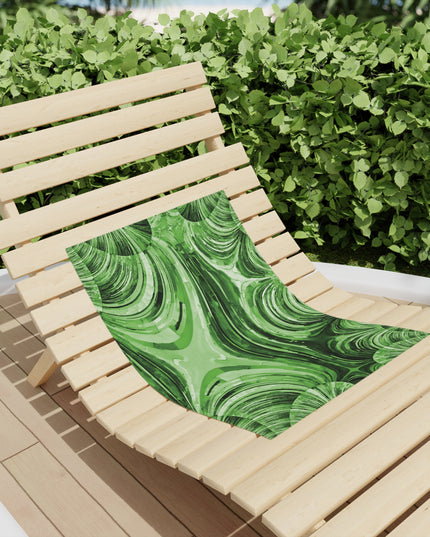 Uzi Spiral Mint Pastel Beach Towel, 18" x 27"