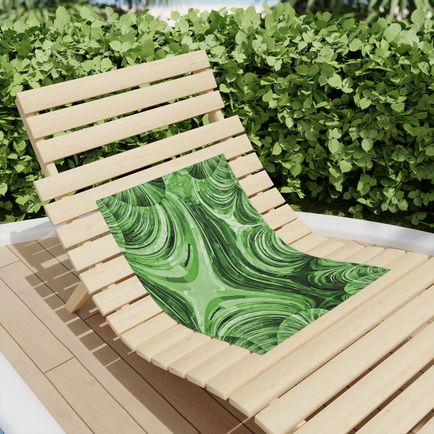Uzi Spiral Mint Pastel Beach Towel, 18" x 27"