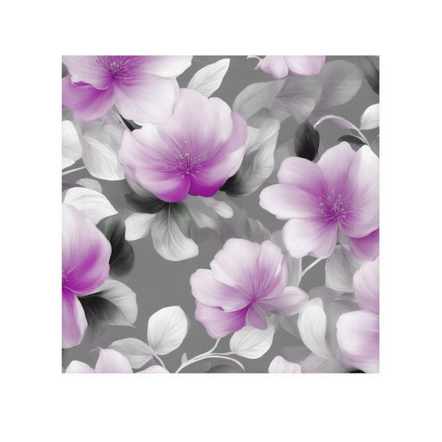 Purple Blossom Floral Bunch Face Towel, 13" x 13"
