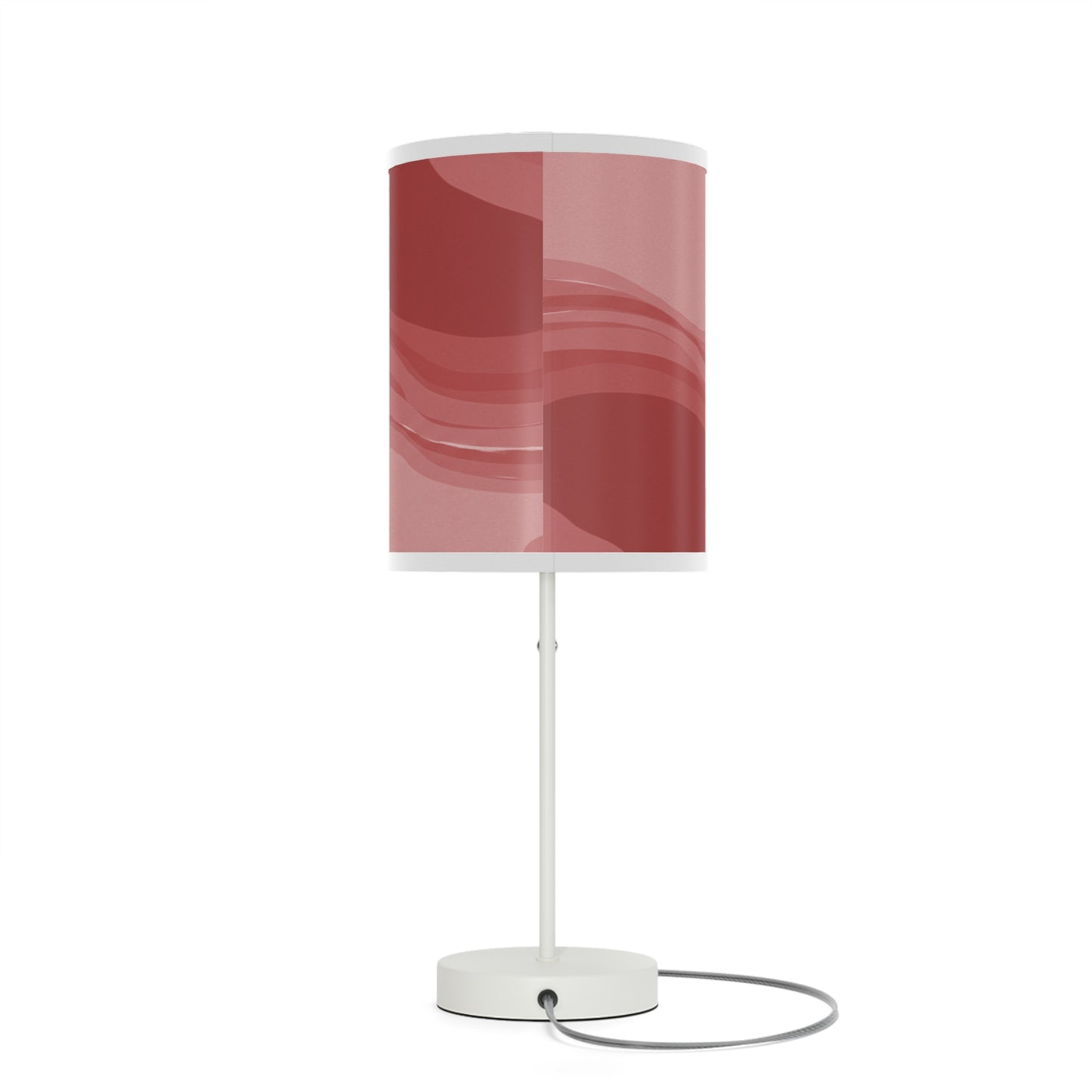 Power Red Wavey Table Lamp on a White or Silver Stand, US|CA plug