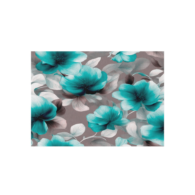 Tif Green Gray Floral Bunch Outdoor Rug, 60" x 84"