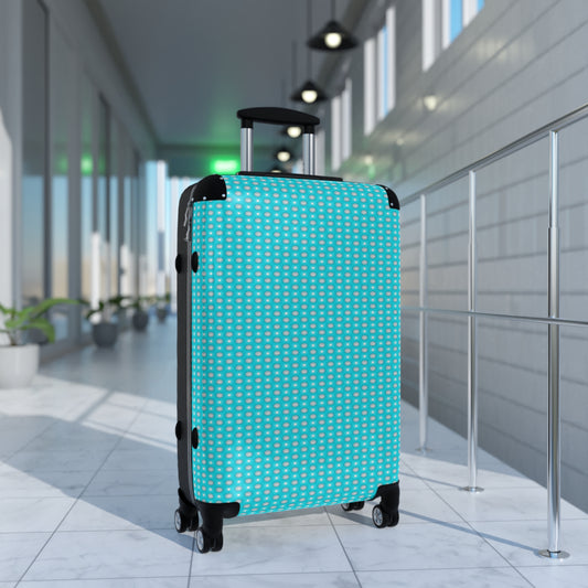 Tif Green Star-crossed Bodies Medium Suitcase with built in lock, 4 double-wheels, telescopic handle, and ABS back hard-shell