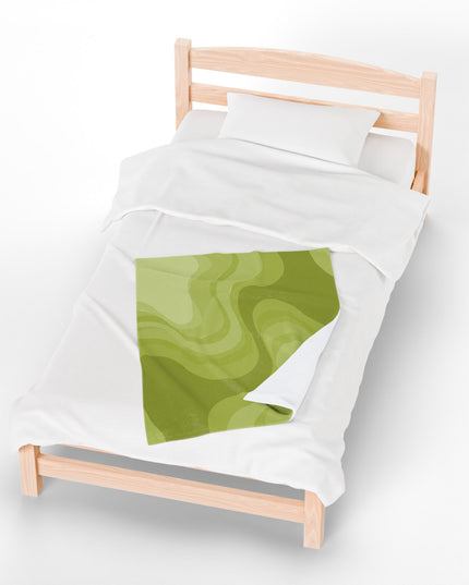 Lemon Wavey Velveteen Plush Blanket, 30" x 40"