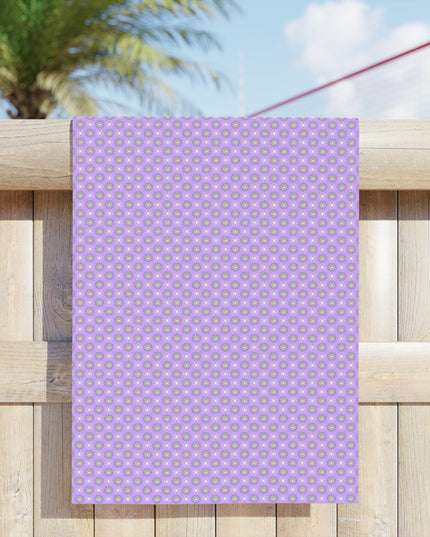 Lavender Star-crossed Bodies Beach Towel, 24" x 44"