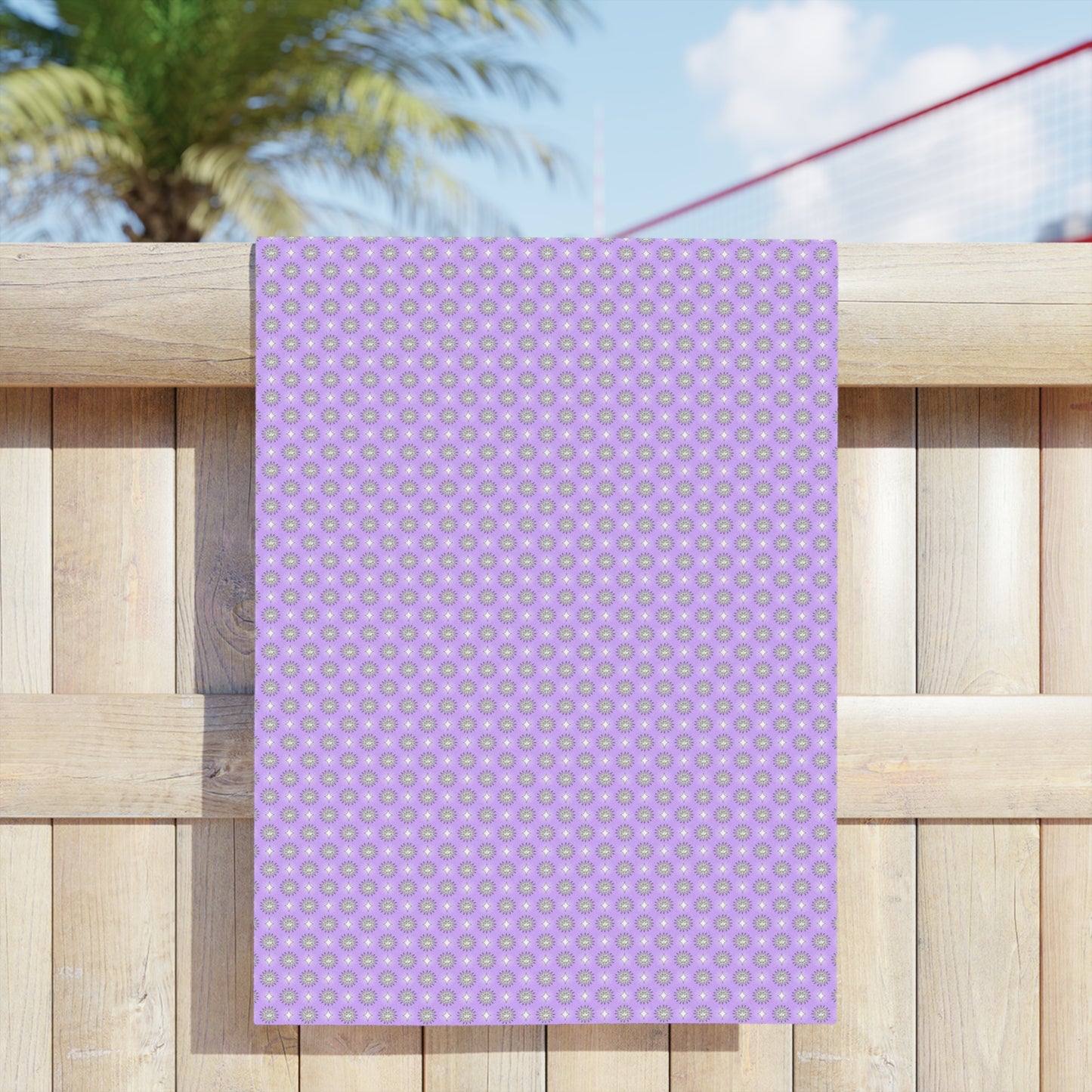 Lavender Star-crossed Bodies Beach Towel, 24" x 44"