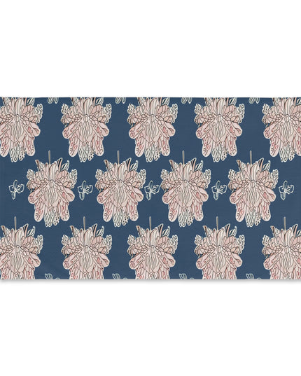 Rose White Floral Butterflies Hand Towel, 16" x 28"