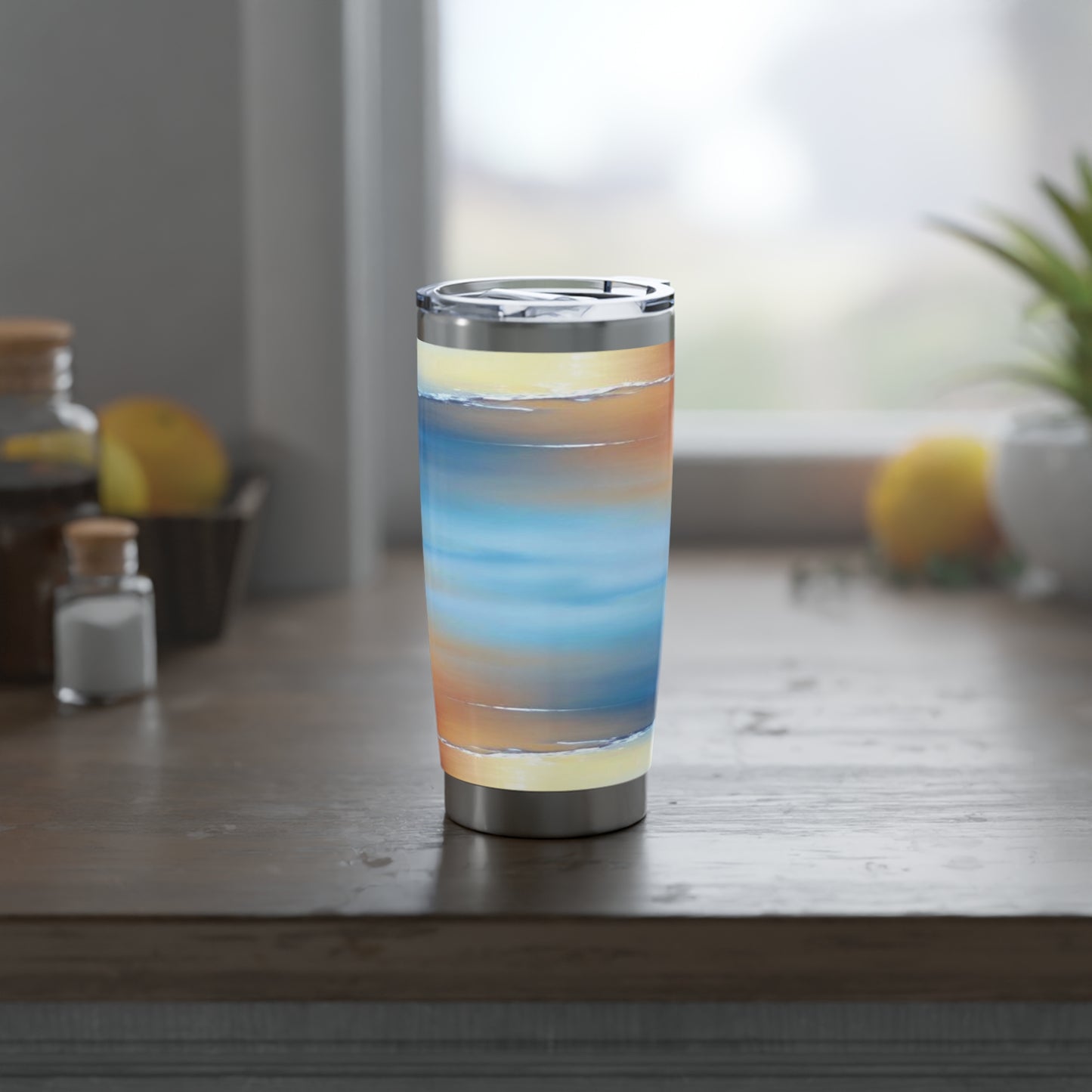 Blue Sea Red Orange Fog Vagabond 20oz Tumbler