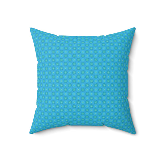 Light Blue Star-crossed Bodies Faux Suede Square Pillow, 18" x 18"