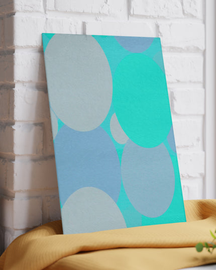 Pastel Tan and Tif Patches 8" x 11" Glass Cutting Board