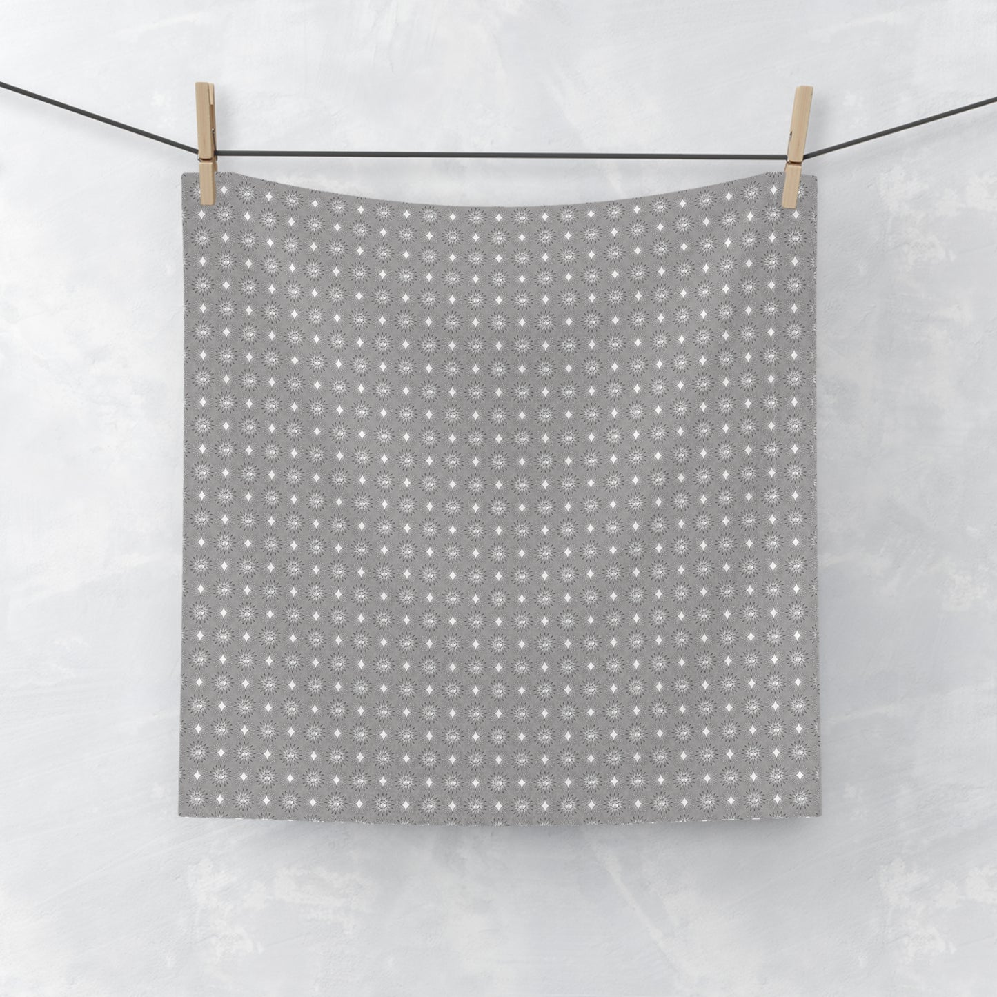 Desaturated Star-crossed Bodies Face Towel, 13" x 13"