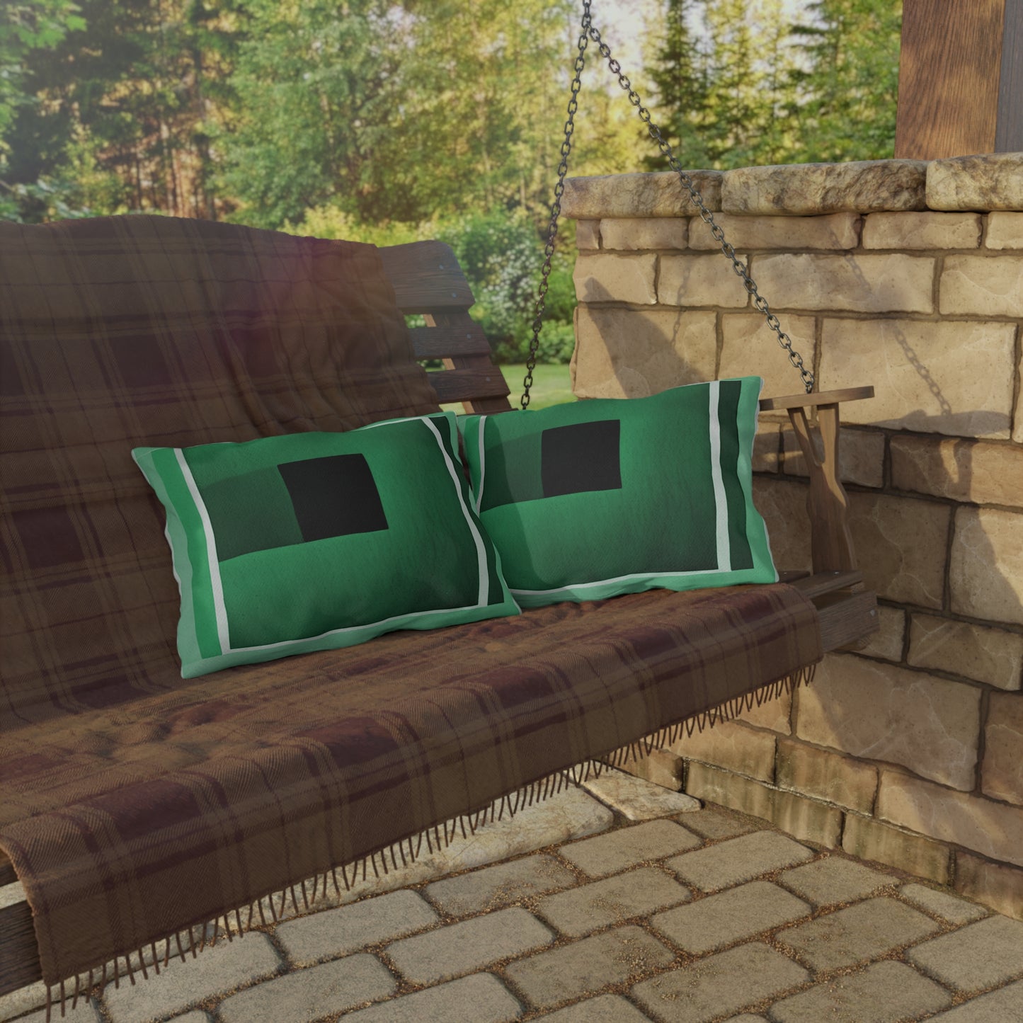 Mint Shadow 20" x 14" Outdoor Pillow