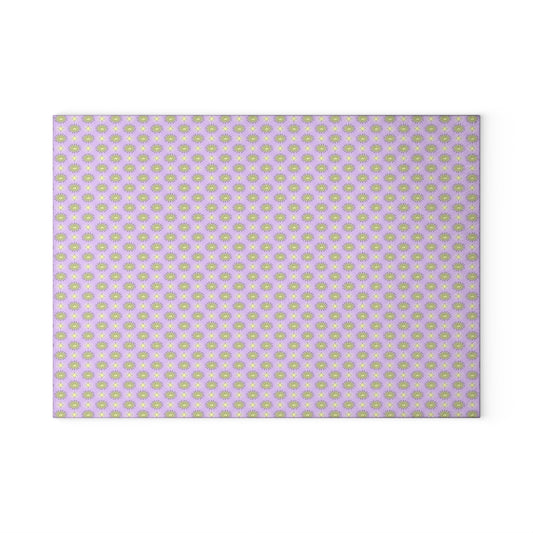 Magenta Star-crossed Bodies Glass Cutting Board,  8" x 11"