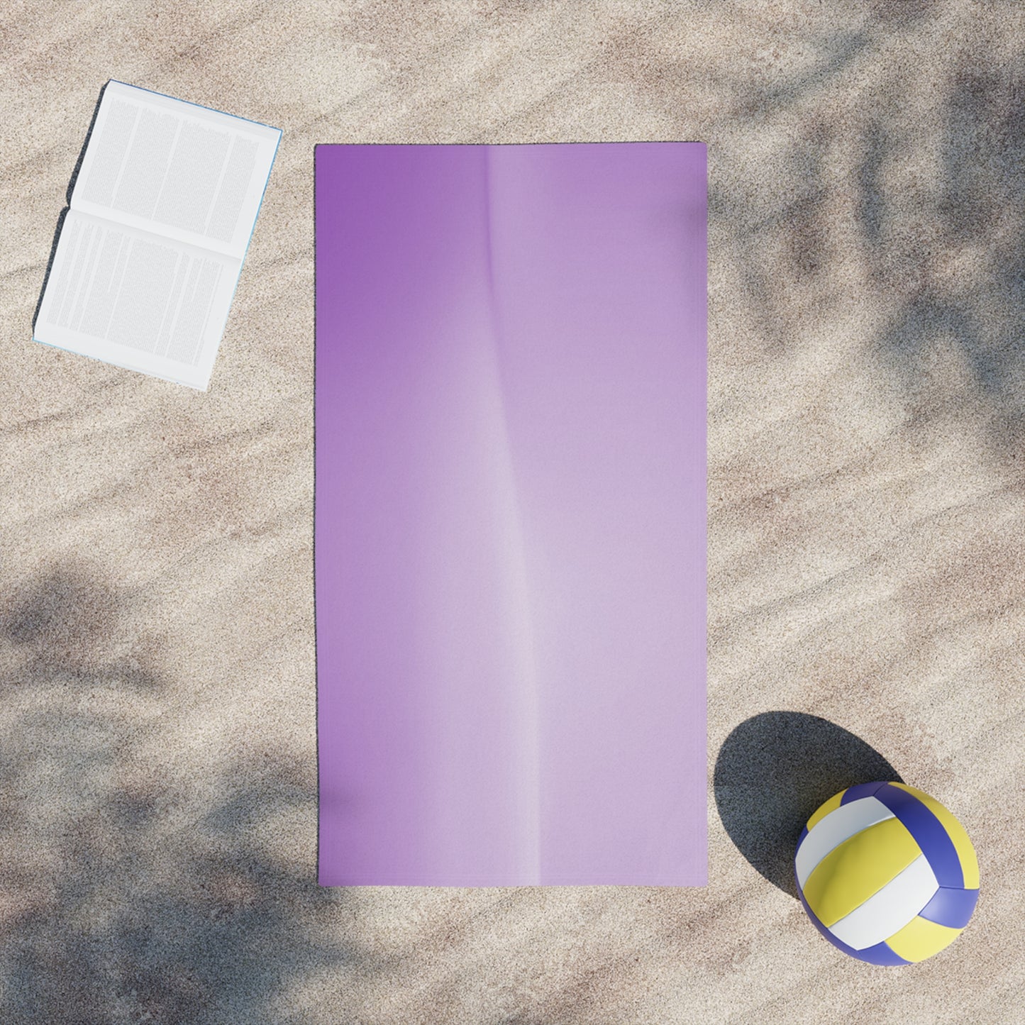 Soft Lavender Fade Beach Towel, 24" x 44"