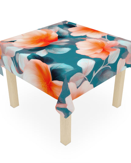 Orange Blossom Floral Bunch Tablecloth, 55" x 55"