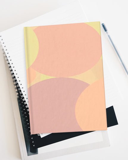Pastel Hot Peach Patches 5" x 7" Journal - 128 Ruled Line pages