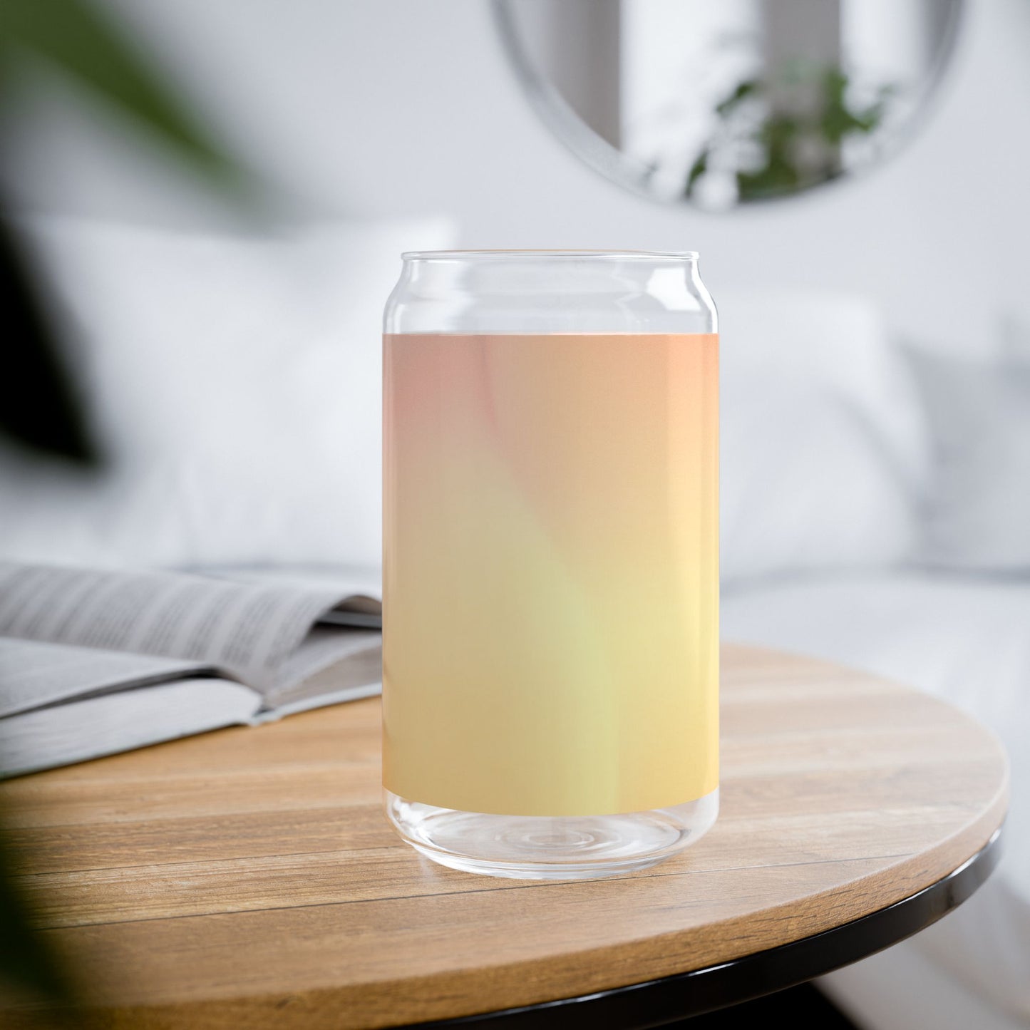 Hot Peach Fade Sipper Glass, 16oz