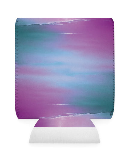 Dark Blue Green Sea Purple Fog 12 oz Can Cooler Sleeve