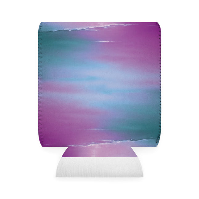 Dark Blue Green Sea Purple Fog 12 oz Can Cooler Sleeve