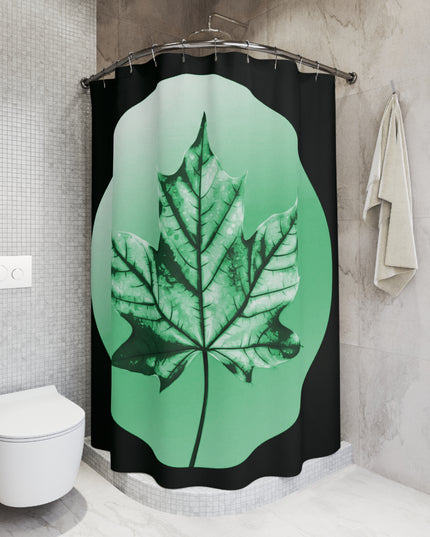 Mint Green Maple Leaf Shower Curtains, 71" x 74"