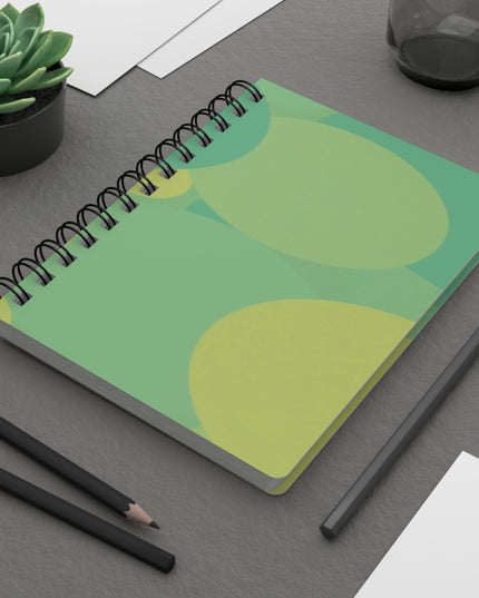 Pastel Green Patches Spiral Bound Journal, 5" x 7" 150 pages