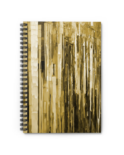 Striped Light Brown Spiral Notebook - Ruled Line, 6" x 8", 118 pages