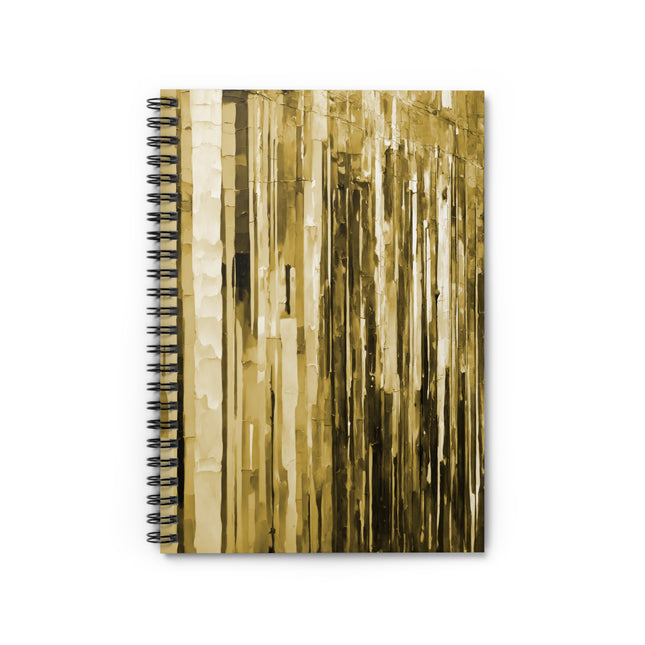 Striped Light Brown Spiral Notebook - Ruled Line, 6" x 8", 118 pages
