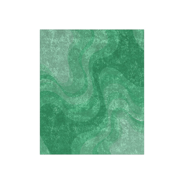 Mint Green Wavey 50" x 60" Crushed Velvet Blanket