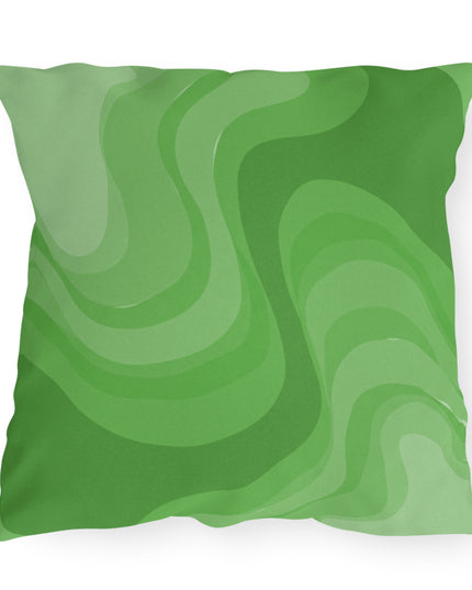 Greenie Meanie Wavey 20" x 20" Outdoor Pillow