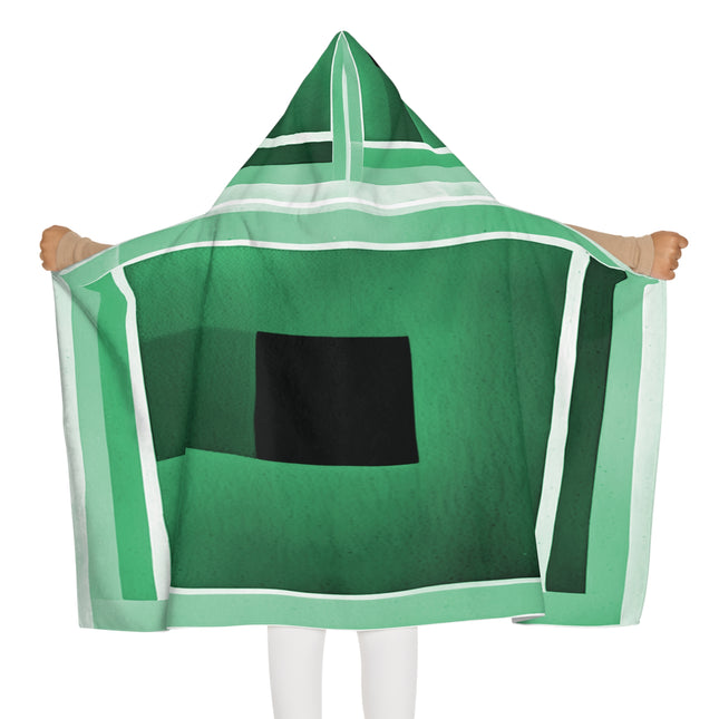 Mint Shadow Youth Hooded Towel, 24" x 48"