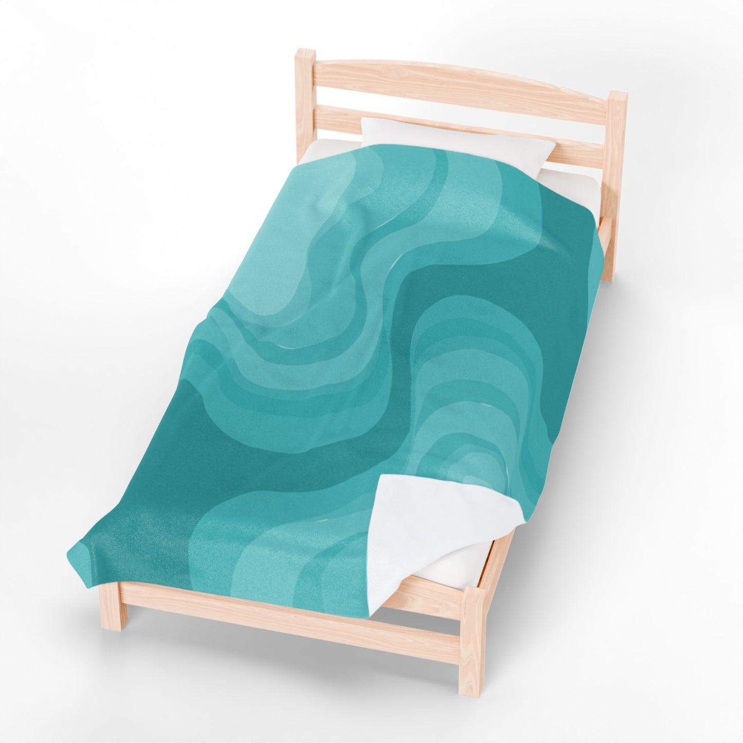 Tif Green Wavey Velveteen Plush Blanket, 60" x 80"