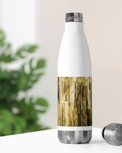 Striped Light Brown 20oz Insulated Water Bottle