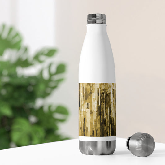 Striped Light Brown 20oz Insulated Water Bottle