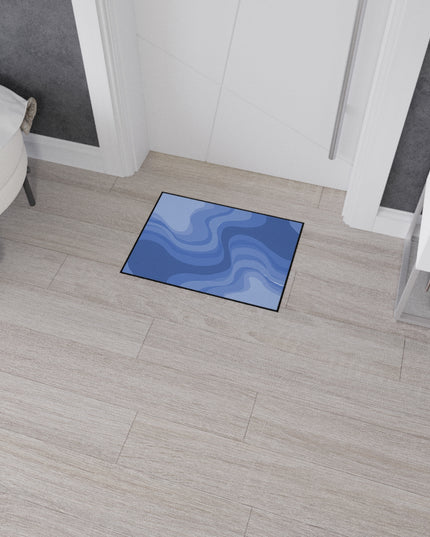 Deep Blue Wavey 18" x 24" Heavy Duty Floor Mat