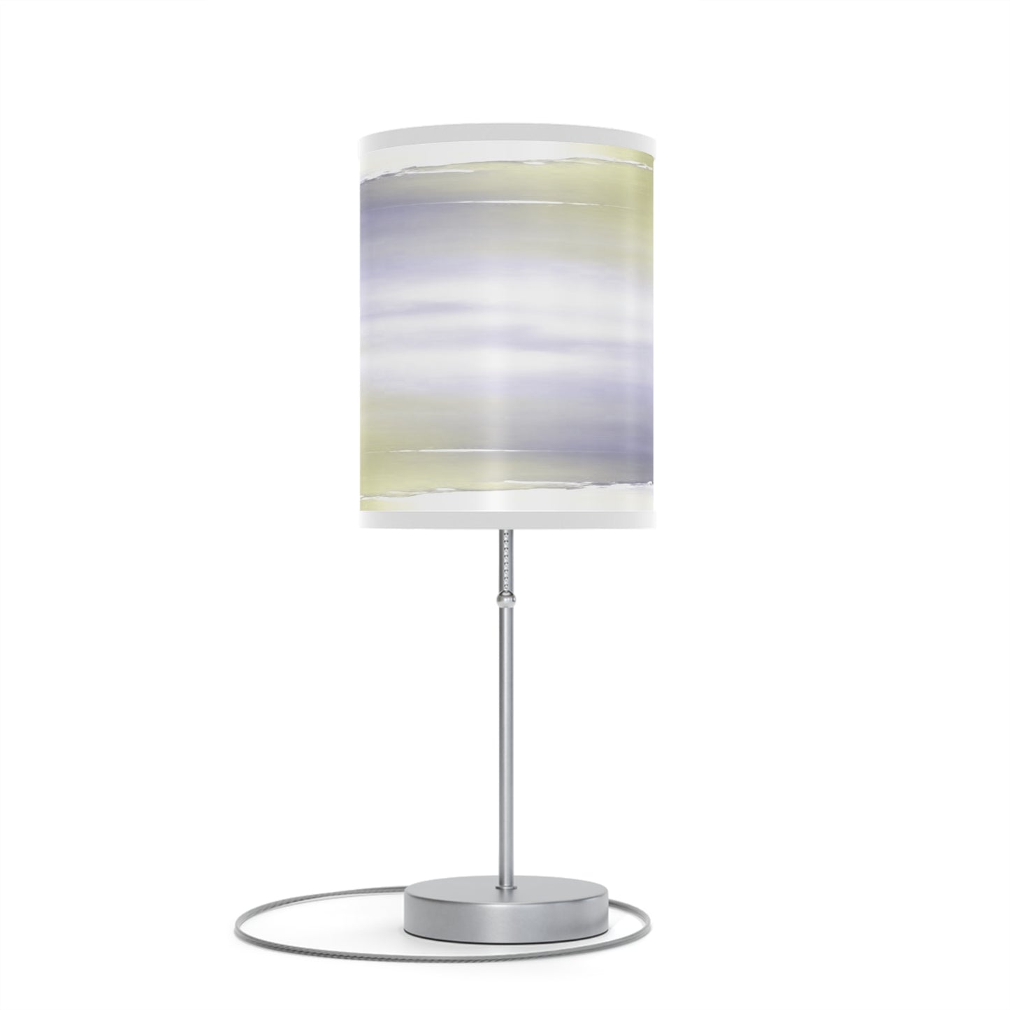 Lavender Sea Golden Fog Table Lamp on a White or Silver Stand, US|CA plug