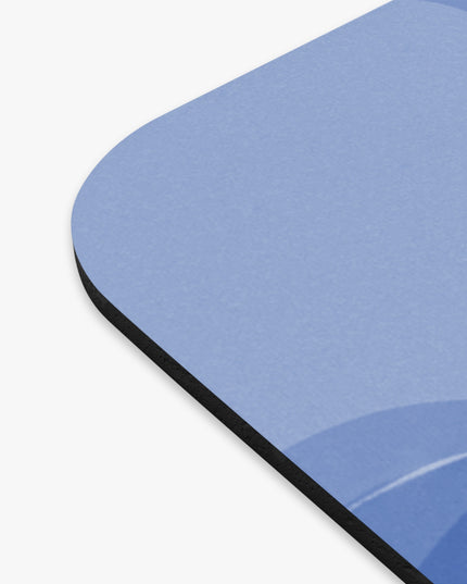 Deep Blue Wavey Mouse Pad, 9" x 8" Rectangle