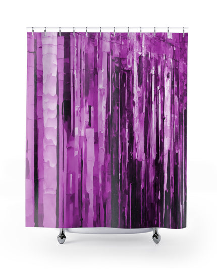 Striped Powder Lavender Shower Curtains, 71" x 74"
