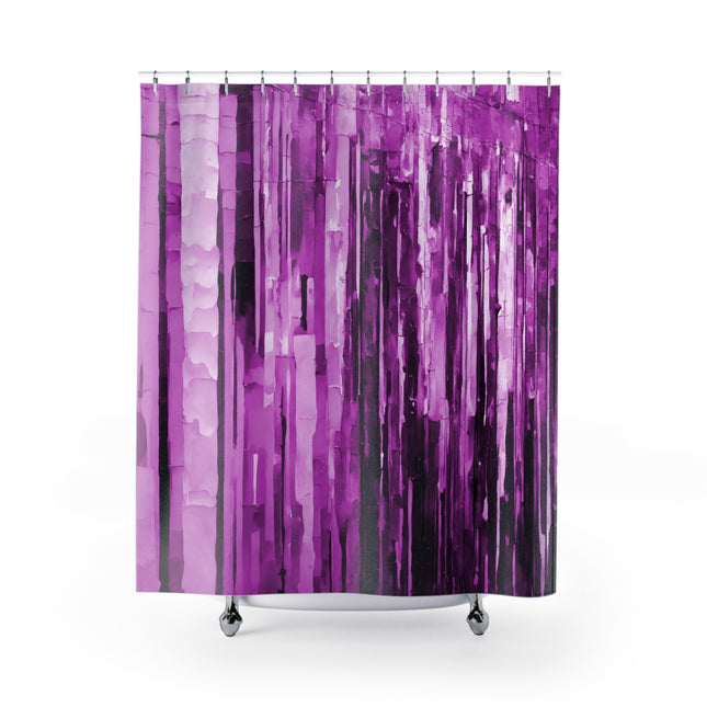 Striped Powder Lavender Shower Curtains, 71" x 74"