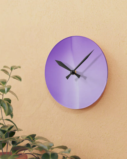 Soft Lavender Fade Acrylic Round Wall Clock, 8" x 8"