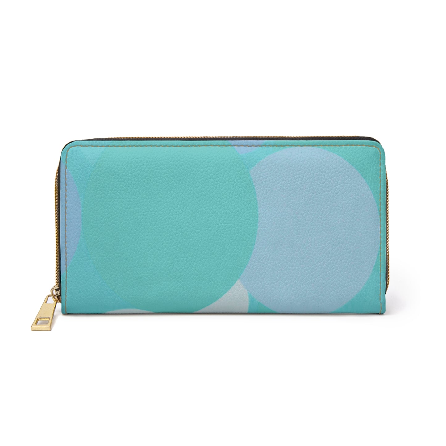Pastel Tan and Tif Patches Elegant Abstract Zipper Wallet - Stylish & Functional Accessory for Everyday Use