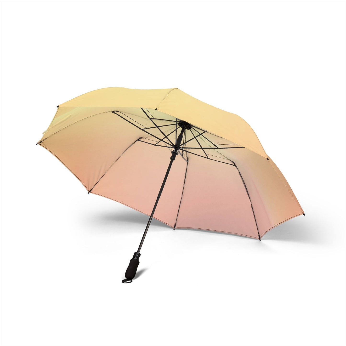 Hot Peach Fade Foldable Umbrella - Compact & Chic