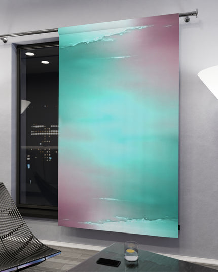 Green Sea Lavender Fog Window Curtain, 50" x  84", blackout