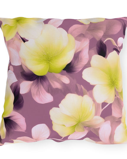 Lemon Blossom Floral Bunch 20" x 20" Outdoor Pillow