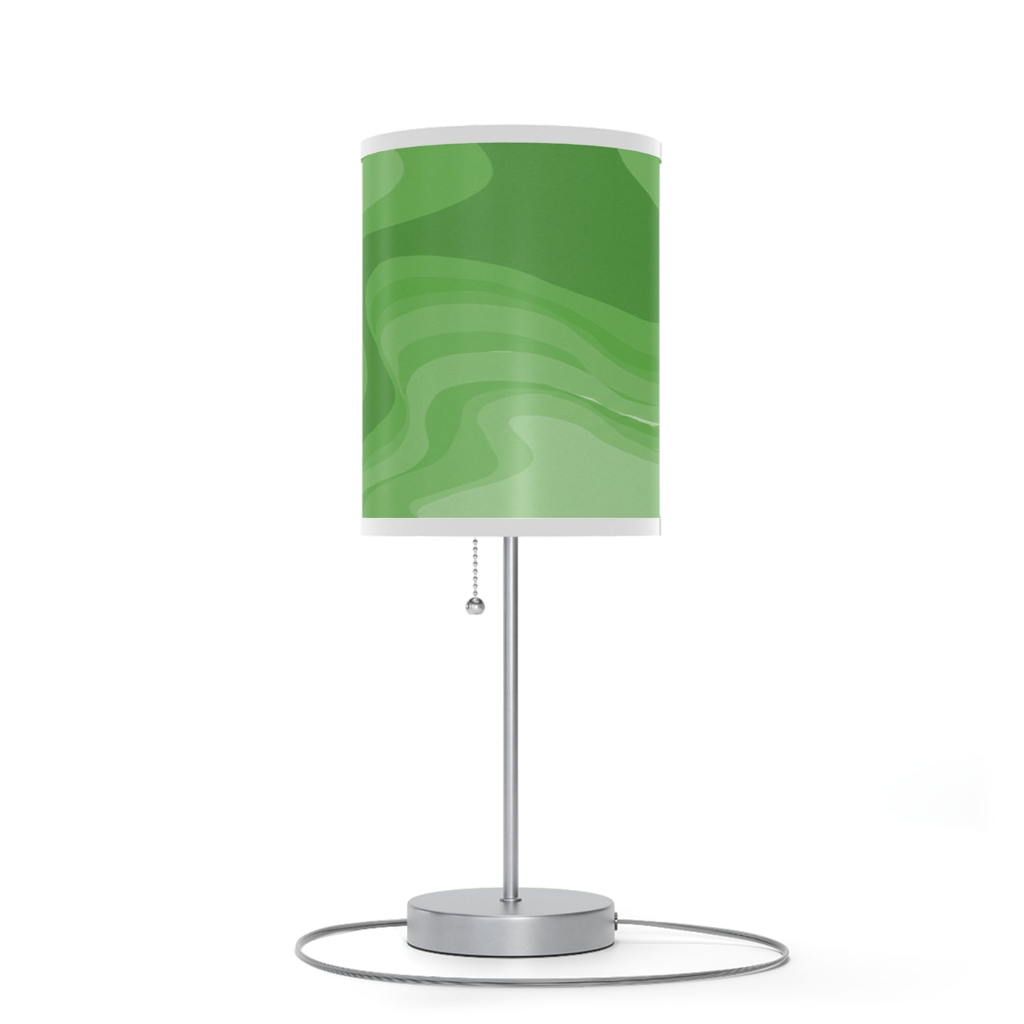 Greenie Meanie Wavey Table Lamp on a White or Silver Stand, US|CA plug