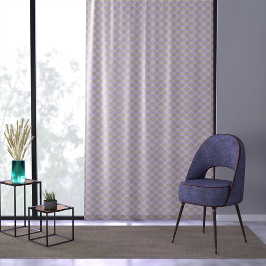 Magenta Star-crossed Bodies Sheer Window Curtain, 50" x 84", partially transparent