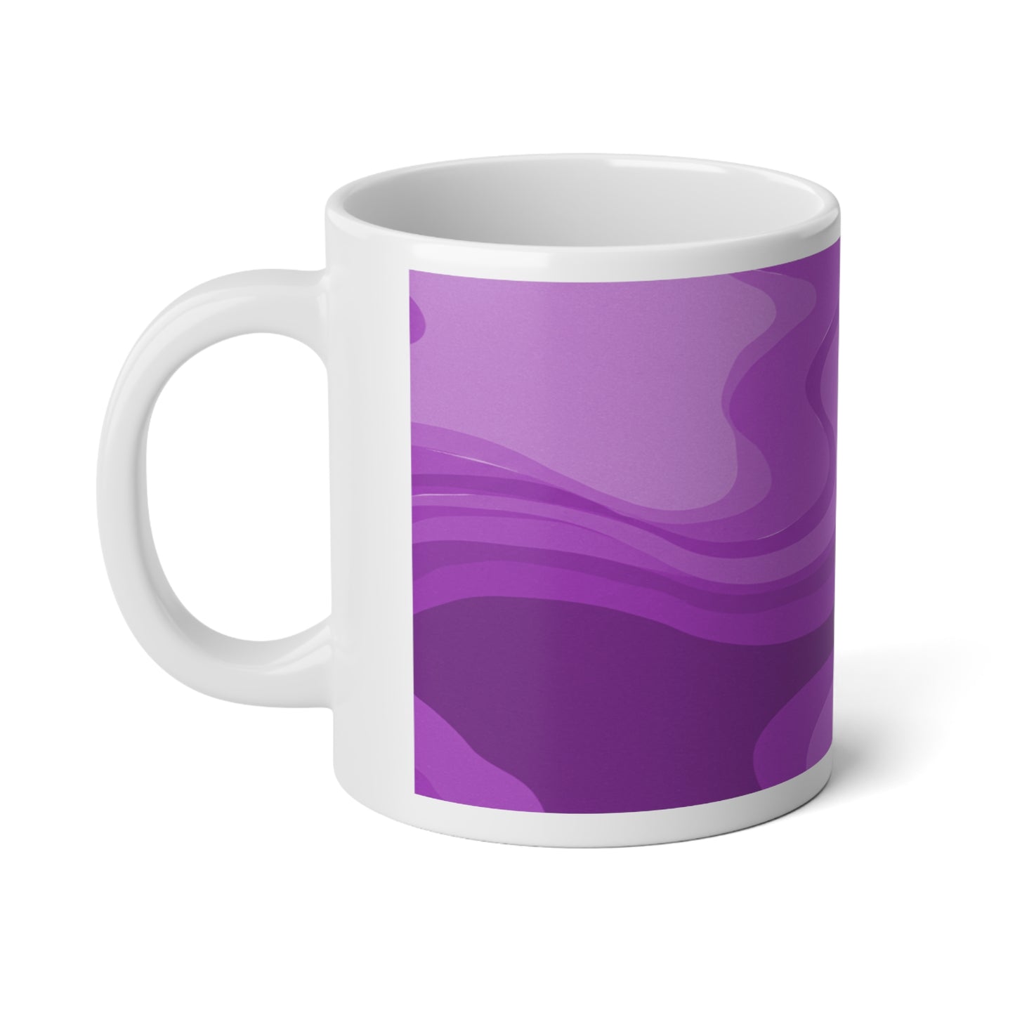 Wavey Purple Wavey 20 oz White Glossy Jumbo Mug