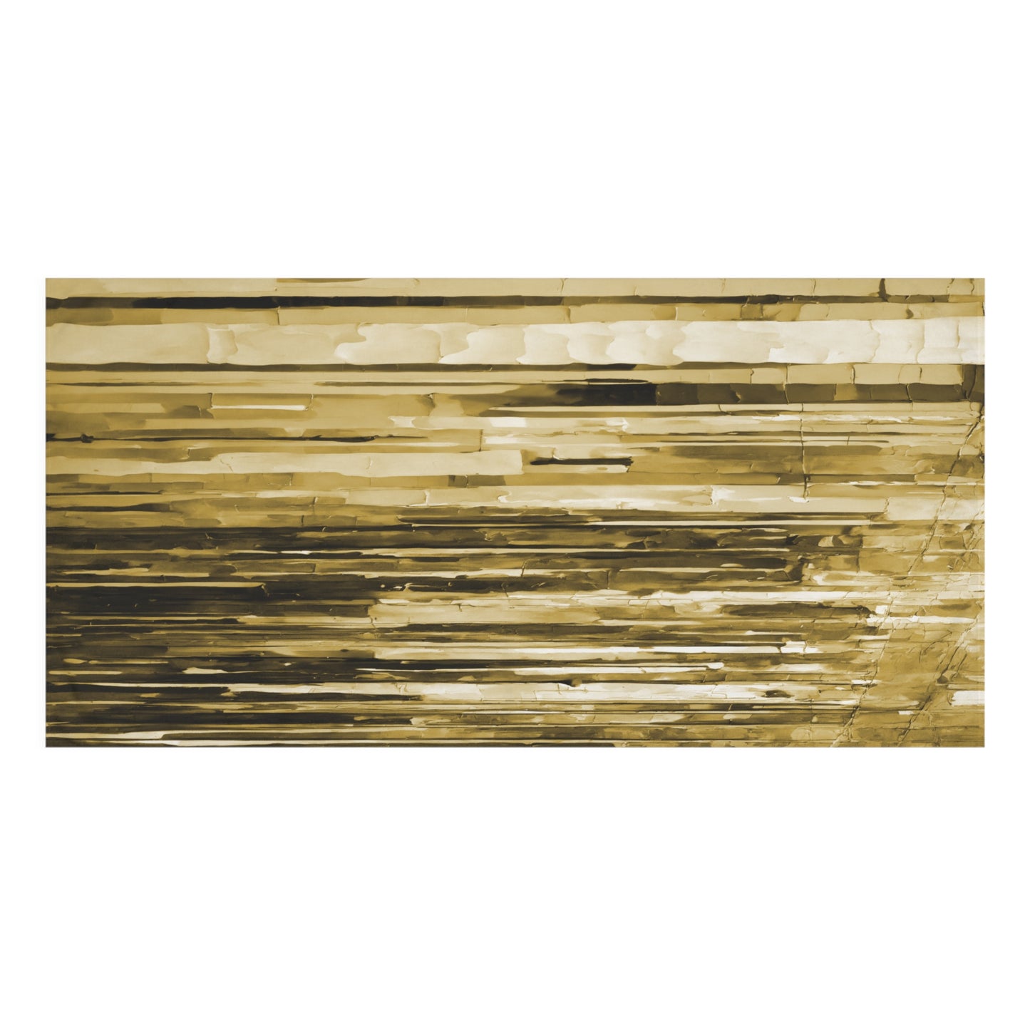 Striped Light Brown 30" x 60" Mink-Cotton Towel (50% polyester, 50% cotton)