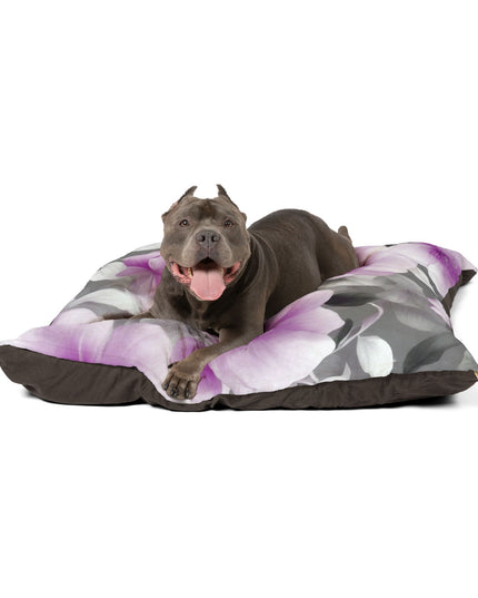 Purple Blossom Floral Bunch Pet Bed, 50" × 40"